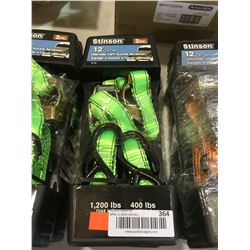 Stinton Ratchet Tie Down Strap Set -green