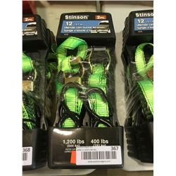 Stinton Ratchet Tie Down Strap Set-green