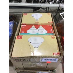 Case lot of 3 boxes 50w light bulbs