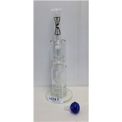 EVOLUTION DOUBLE RAWDOG BONG WITH DOUBLE TIRE PERC