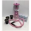 Image 1 : PINK HOOKA IN CASE, 3 3-IN-1 HEBA FILTERS, AND 3 BOWLS