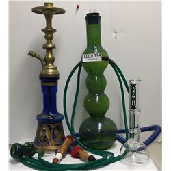2 BONGS AND A HOOKAH
