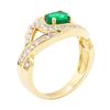 Image 4 : 1.35 ctw Emerald And Diamond Ring - 14KT Yellow Gold