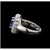 Image 3 : 14KT White Gold 1.52 ctw Tanzanite and Diamond Ring