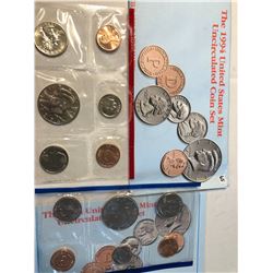 1994 P D US Mint Set in Original Packages