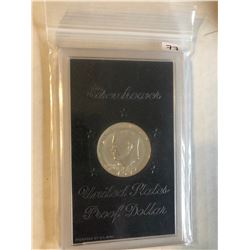 1974 S Silver PROOF Eisenhower Dollar in Original Hard Case
