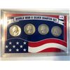 Image 1 : WWII SIlver Quarter 4 Coin Set 42 to 45 Nice Collection