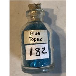Glass Jar Filled with BLUE TOPAZ Gemstones 25 Grams
