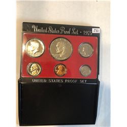 1975 US Proof Set Harder to Get in Original Box has last year Eisenhower Dollar