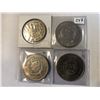 Image 1 : 4 Total Large Assorted World Coins All for 1 Money