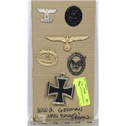 WWII GERMAN PINS AND BADGES.
