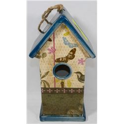 DECORATIVE CERAMIC BIRD HOUSE