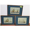 Image 1 : 3 VINTAGE NAVAL PRINTS 18 3/4 X 14 1/4