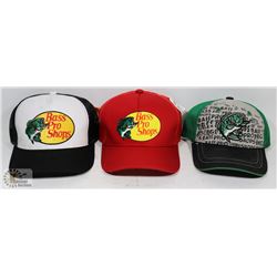 3 NEW BASS PRO SHOP HATS
