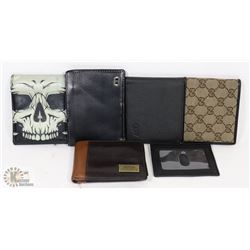 COLLECTION OF 5 MEN'S WALLETS INCLUDES  T.HILFIGER
