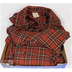 2 NEW 3XL BASS PRO SHOP RED HEAD PLAID LONG SLEEVE