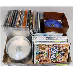 LOT OF ASSORTED COMPUTER GAMES, BLANK DVD-R
