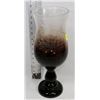 Image 1 : LARGE PURPLE CRACKLE GLASS VASE