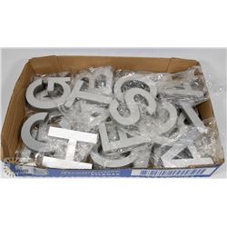 FLAT OF 4" STAINLESS BLOCK LETTERS WITH STICKY