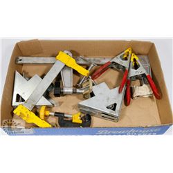 FLAT OF ASSORTED CLAMPS