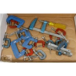 FLAT OF ASSORTED C-CLAMPS