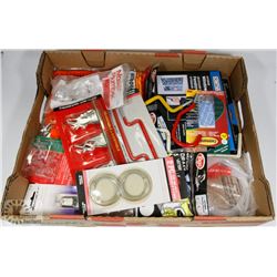 FLAT OF ASSORTED HOUSEHOLD HARDWARES &