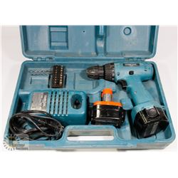 MAKTEC 12 VOLT CORDLESS DRILL, COMES WITH CHARGER