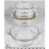 Image 1 : LOT OF CORELLE & PYREX CASSEROLE DISHES