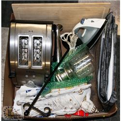 BOX W/HOUSEHOLD ITEMS INCL. CHINESE