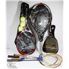 Image 1 : COLLECTION OF RACQUETS AND CASES.