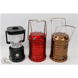 LOT OF 3 EDDIE BAUER 100 LUMEN CAMP LANTERNS