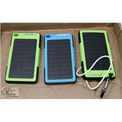 LOT OF 3 EDDIE BAUER SOLAR POWER BATTERY CHARGERS