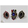 Image 1 : LOT OF 3 GYPSY RINGS
