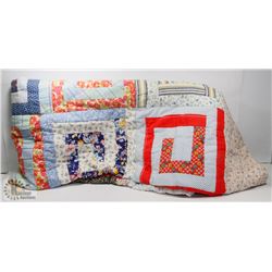 VINTAGE HAND MADE PATCHWORK QUILT