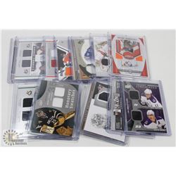 LOT OF 16 DUAL JERSEY HOCKEY CARDS - ASST SETS &