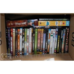 BOX OF OVER 40 DVD'S INCLUDING FAMILY GUY SEASONS