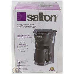 NEW SALTON SPACE SAVING 1 CUP COFFEEMAKER