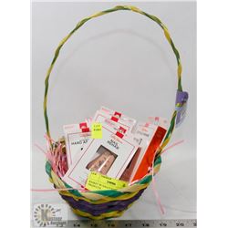 BASKET W/ SALLY HANSEN NAIL PRODUCTS.