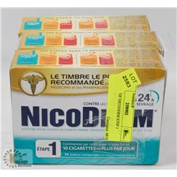 3 PACKS OF NICODERM STEP 1 PATCHES.