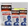 Image 1 : LOT OF 3 BENYLIN COUGH PLUS COLD RELIEF EXTRA