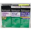 Image 1 : LOT OF 3 ROBITUSSIN ASSORTED COUGH SYRUP