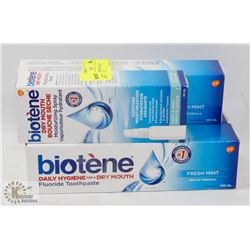 LOT OF 4 BIOTENE FLUORIDE TOOTHPASTE