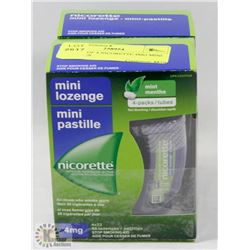 2 PACKS OF 4 NICORETTE 4MG MINI LOZENGES