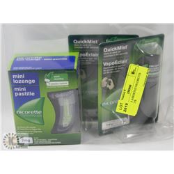 BAG OF 3 ASSORTED NICORETTE PRODUCTS