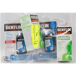 BAG OF ASSORTED BEYLIN COLD & FLU PRODUCTS