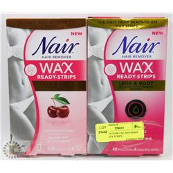 2 PACKS OF NAIR LEG AND BODY WAX READY STRIPS