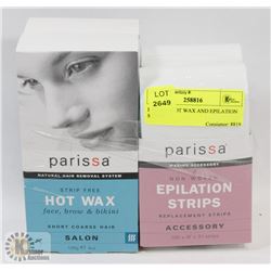 PARISSA HOT WAX AND EPILATION STRIPS