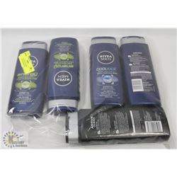 5 BOTTLES OF NIVEA MEN ASSORTED SHOWER GEL