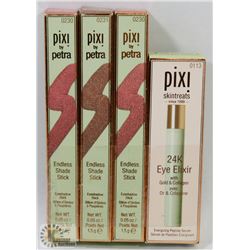 LOT OF 3 EYESHADOW STICKS WITH PEPTIDE SERUM.