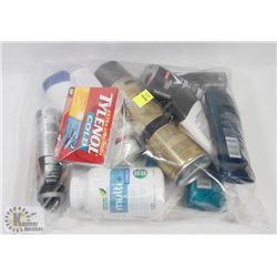 BAG OF ASSORTED DRUG STORE CLOSURE ITMES